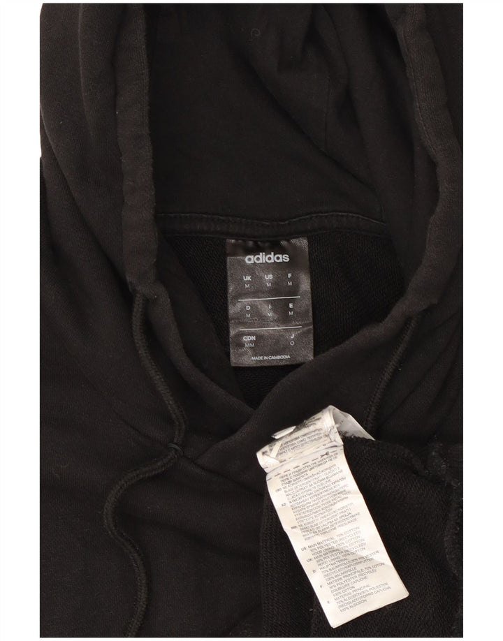 Adidas masculino gráfico moletom com capuz médio algodão preto