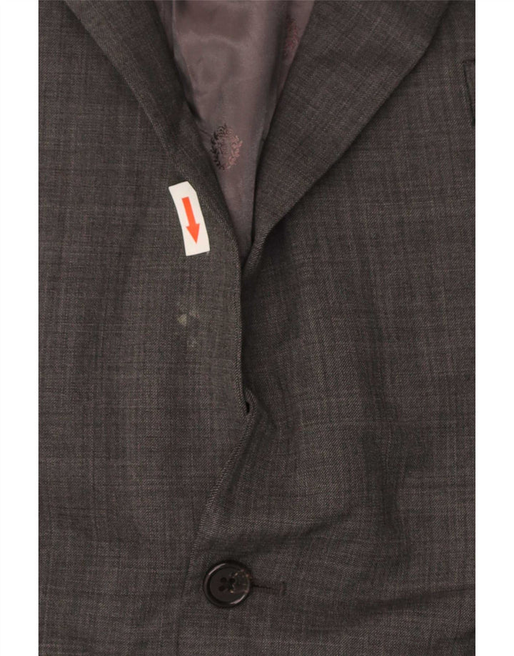 Jaqueta Blazer Masculina Ralph Lauren Longline 2 Botões Reino Unido 46 2XL Cinza Clássico