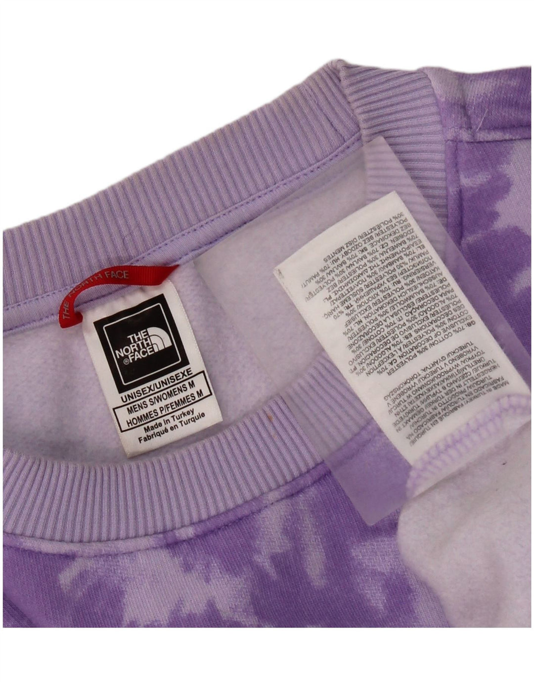 Moletom masculino The North Face, moletom médio roxo tie-dye algodão