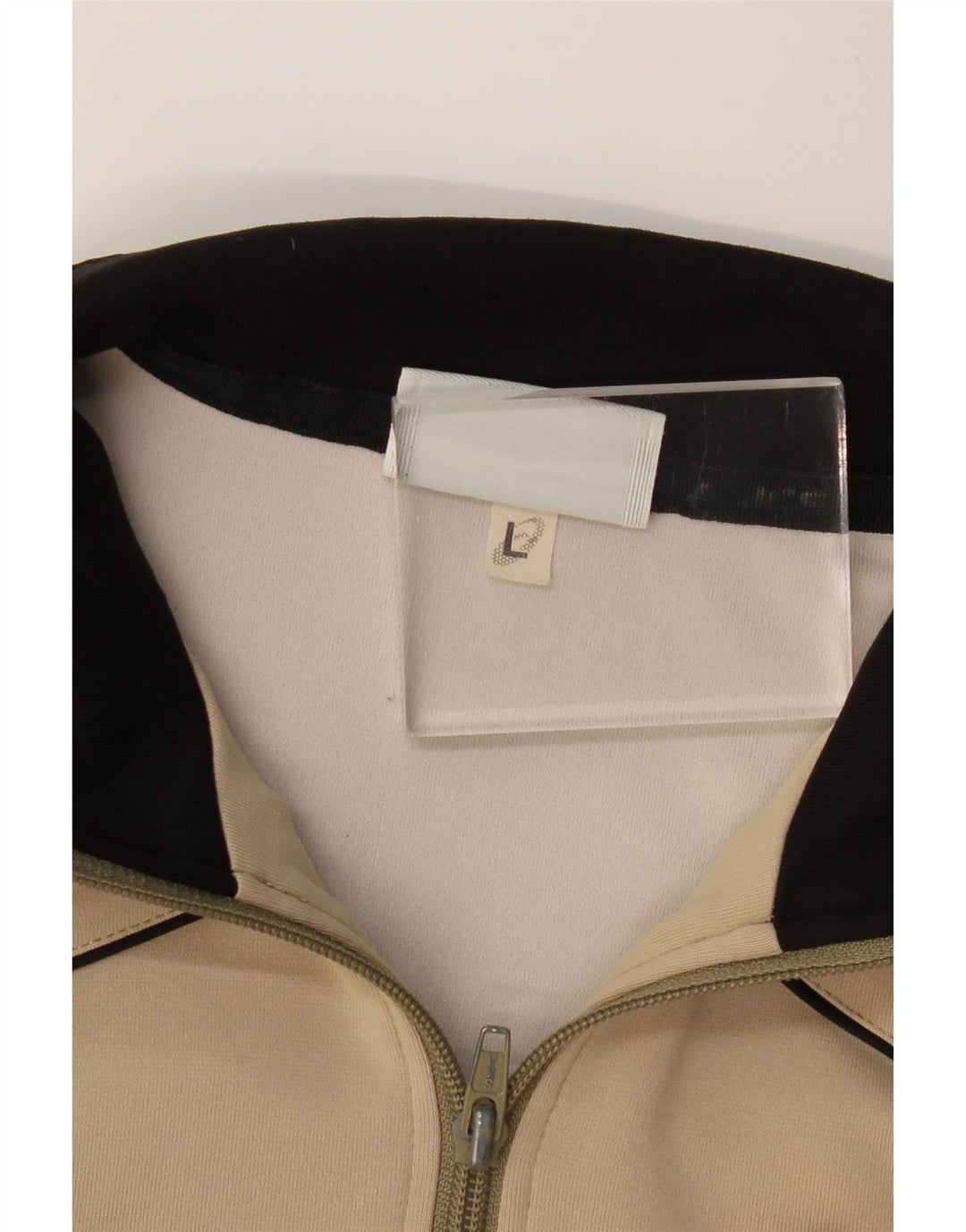 ASICS Womens Tracksuit Top Jacket UK 14 Grande Bege Colourblock