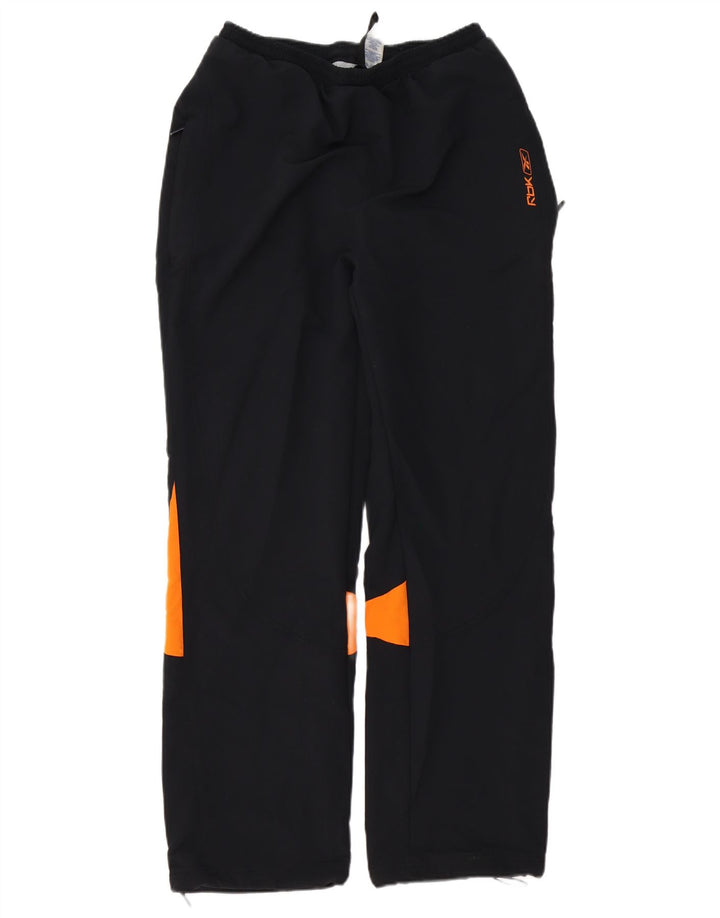 Calça de treino masculina Reebok grande poliéster colorblock preto