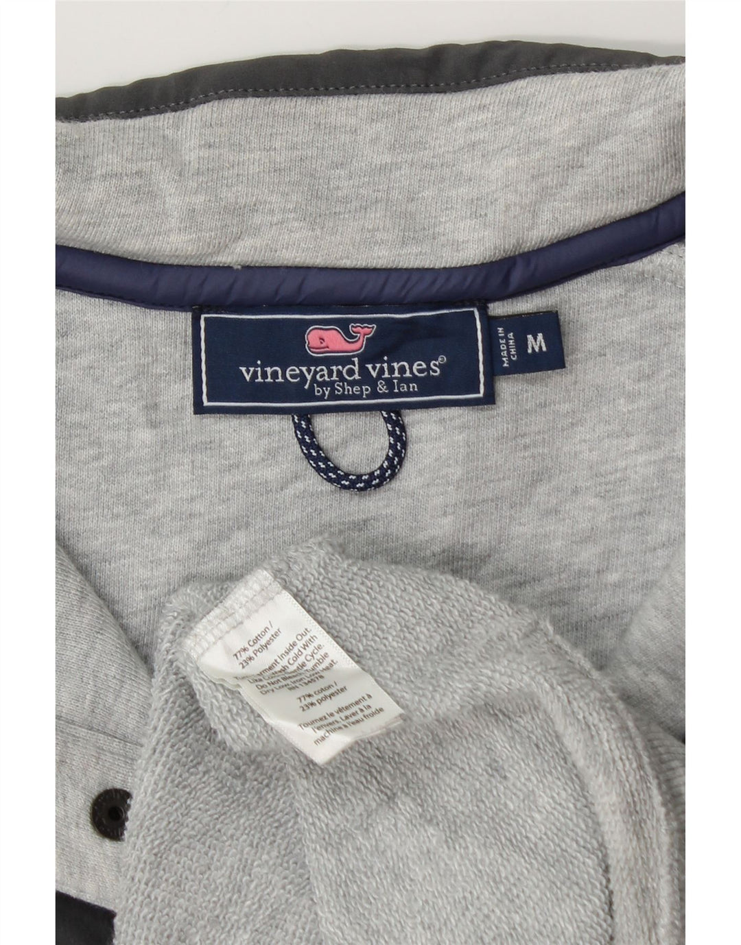 Suéter masculino VINEYARD VINES com ajuste solto e bloco colorido cinza médio