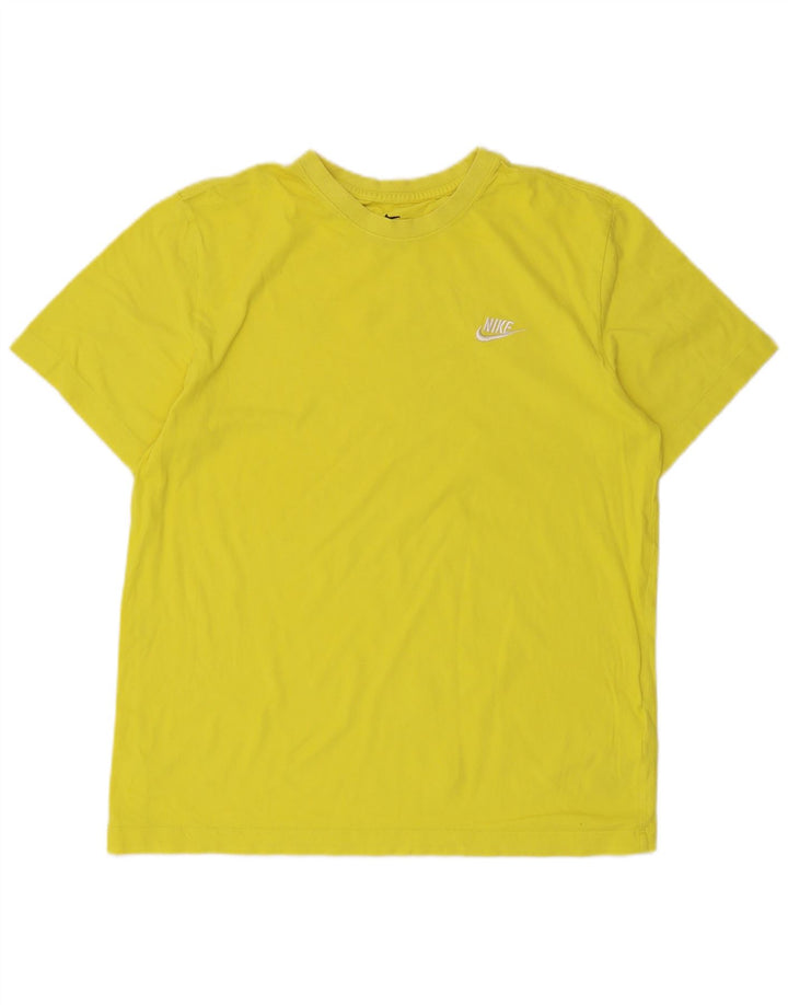 Nike Mens Camiseta Top Médio Algodão Amarelo