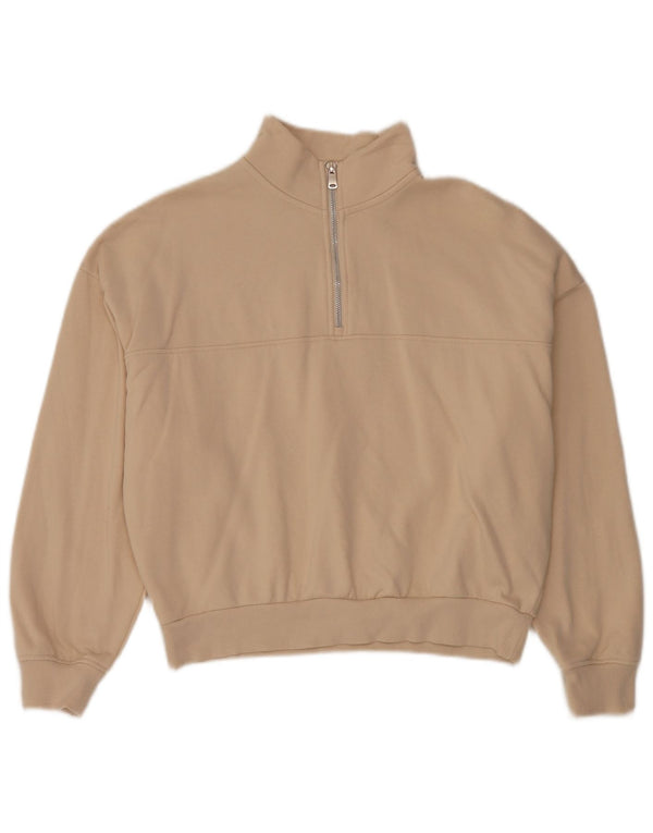 Suéter de moletom oversized feminino Marks & Spencer Reino Unido 10 pequeno bege