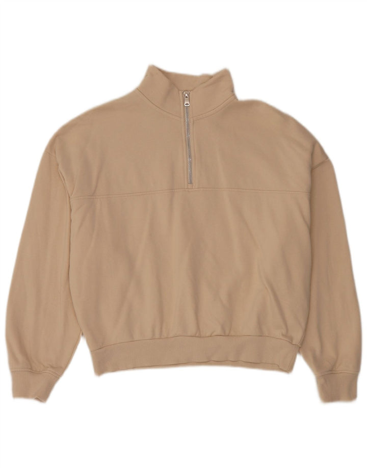 Suéter de moletom oversized feminino Marks & Spencer Reino Unido 10 pequeno bege