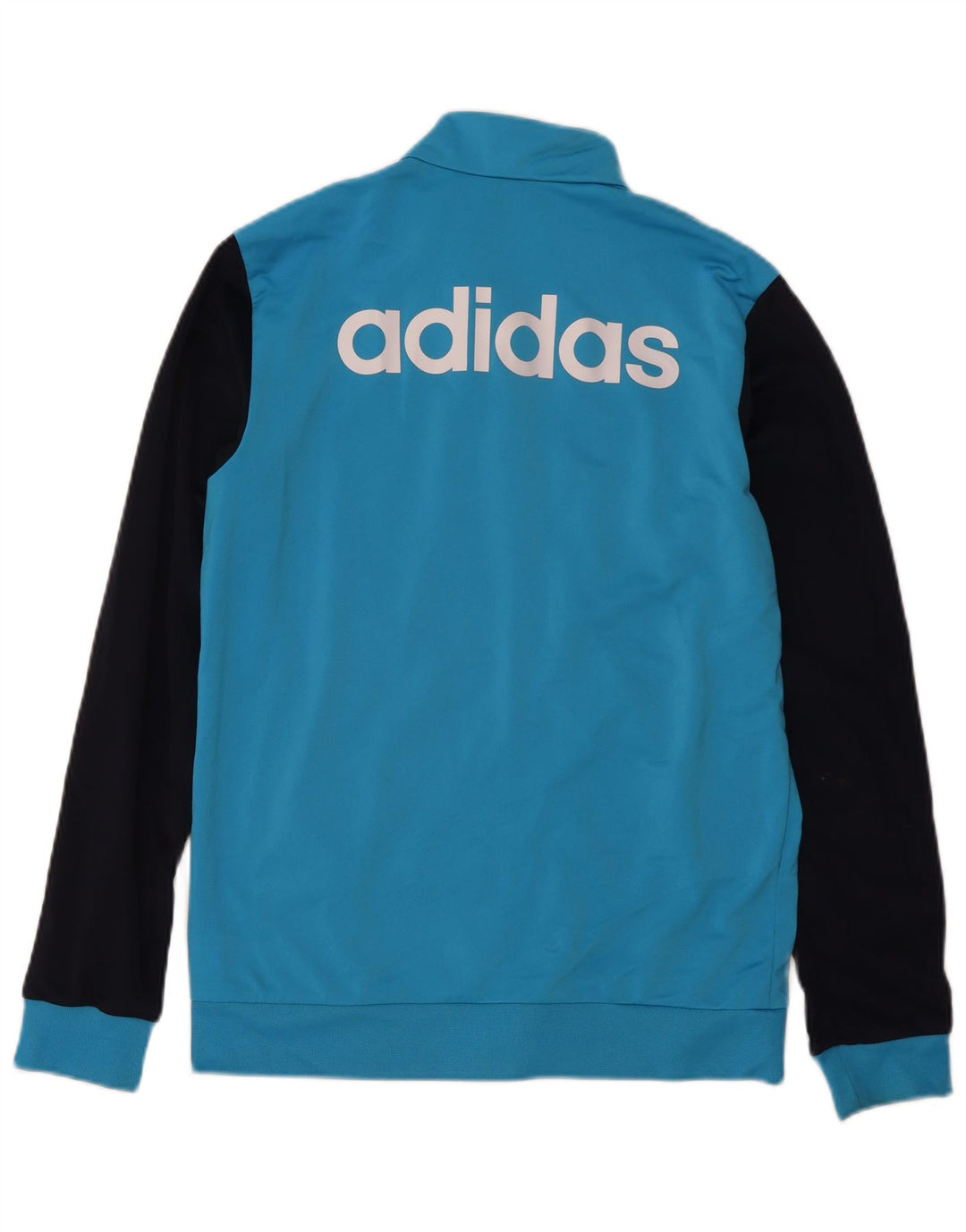 Adidas Mens Graphic Tracksuit Top Jacket Médio Azul Colorblock Poliéster