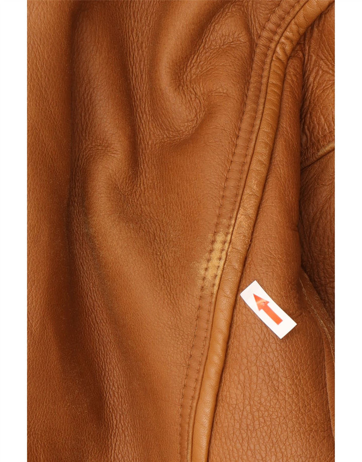 Jaqueta masculina Vinci Shearling UK 40 grande couro marrom