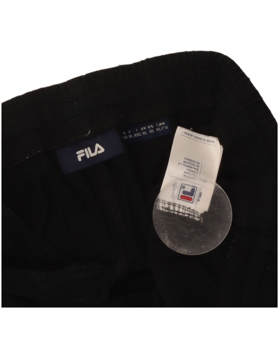 Calça de treino masculina Fila XL preto algodão