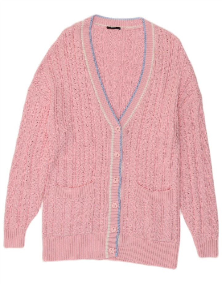 TEZENIS Womens Cardigan Sweater UK 10 Small Pink Viscose