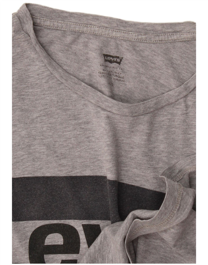 Camiseta gráfica masculina Levi's Top grande cinza manchado