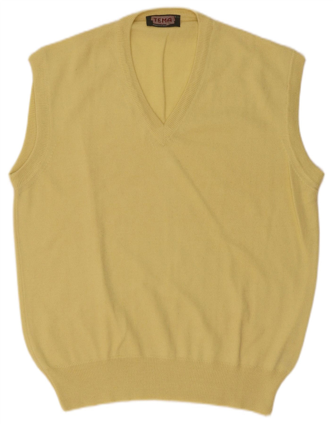 Colete masculino vintage regata IT 50 lã amarela média