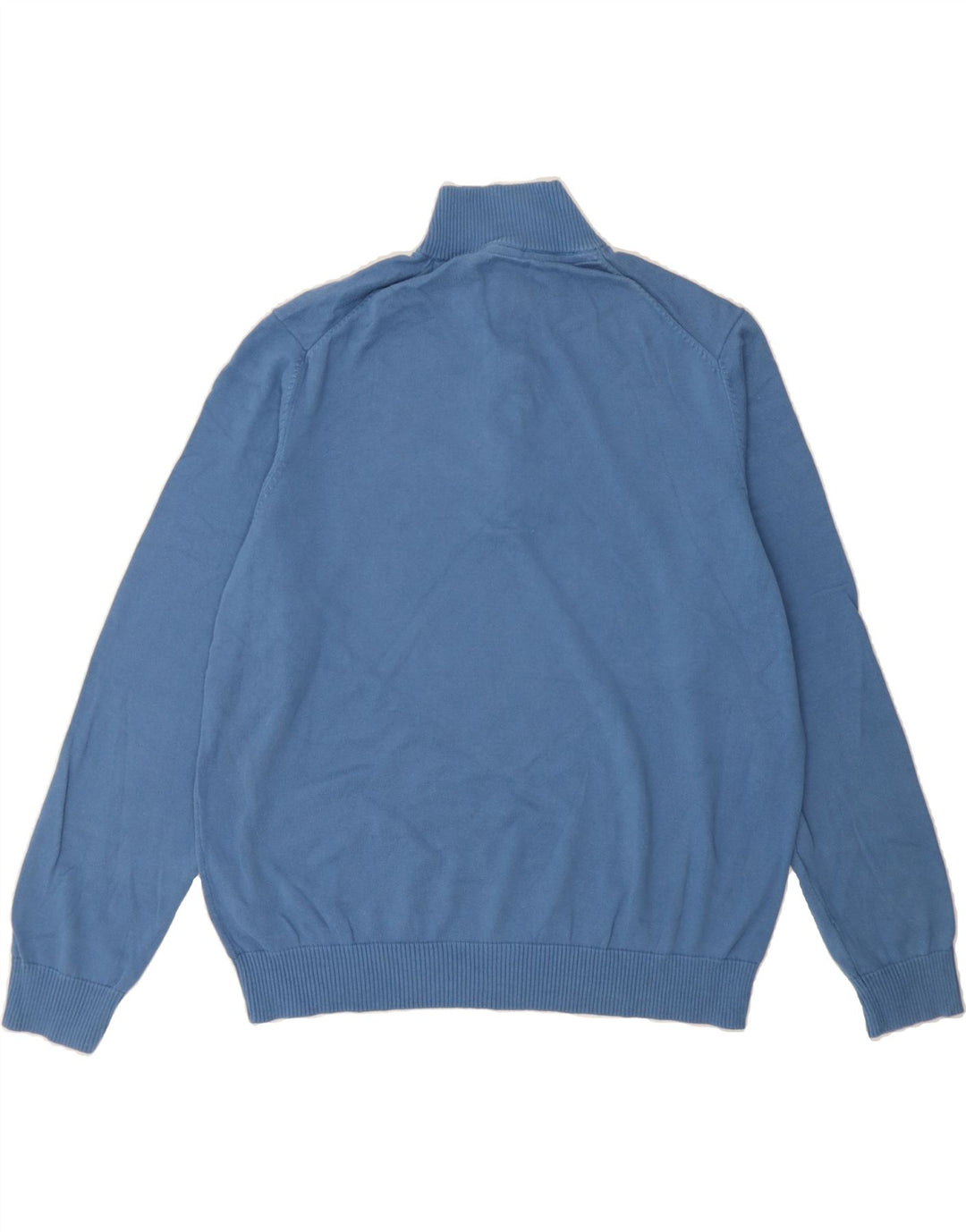 IZOD Mens Big & Tall Zip Neck Jumper Sweater XL Blue Cotton Vintage Izod and Second-Hand Izod from Messina Hembry 