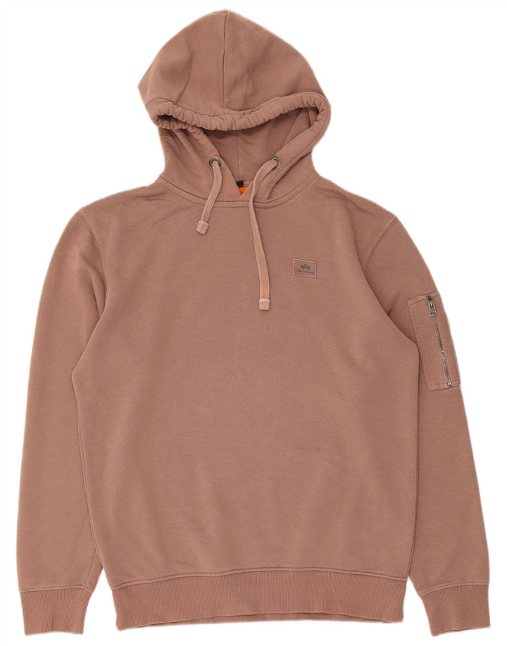 Alpha Industries moletom com capuz masculino médio algodão rosa