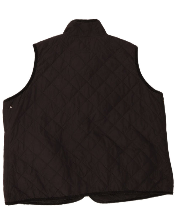Colete acolchoado feminino Ralph Lauren UK 22 3XL poliéster preto