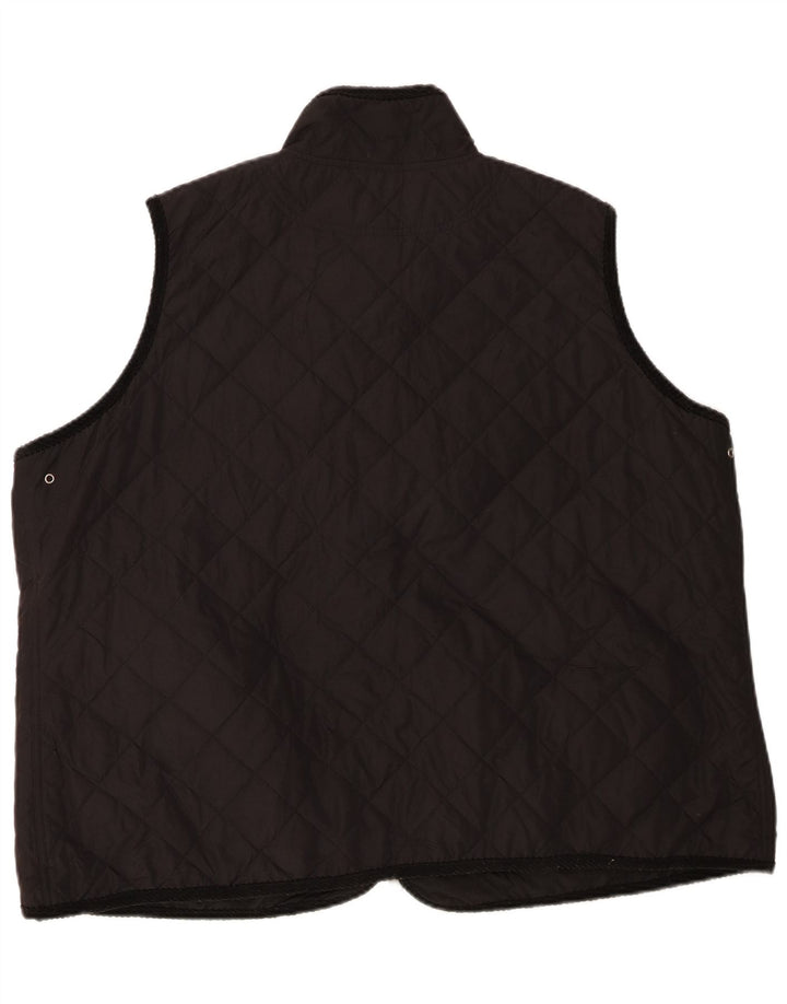 Colete acolchoado feminino Ralph Lauren UK 22 3XL poliéster preto
