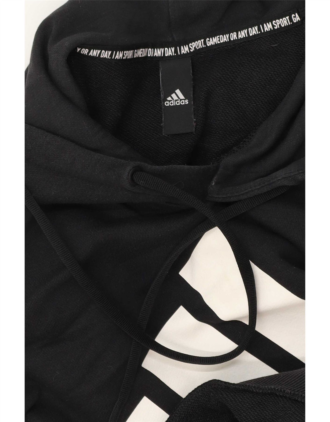 Adidas Mens Graphic Hoodie Jumper Médio Preto