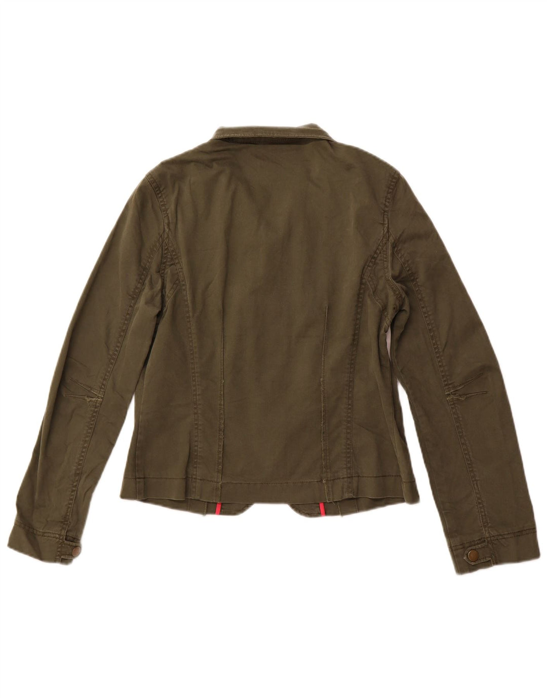 Jaqueta utilitária feminina Gant Reino Unido 14 grande algodão cáqui