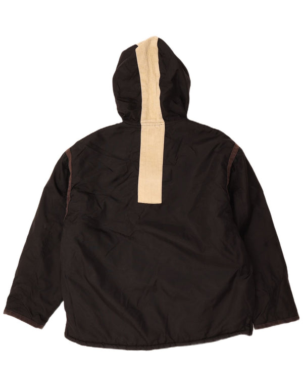 Jaqueta corta-vento masculina Big Star com capuz Reino Unido 40 grande nylon preto