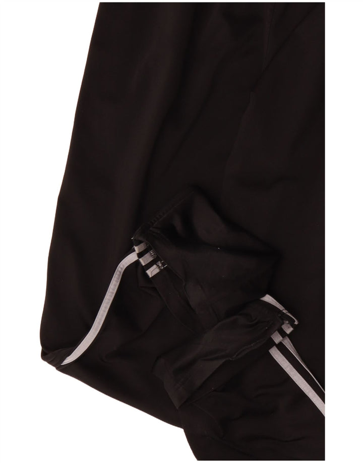 Calças de treino masculinas Adidas UK 36/38 poliéster preto pequeno