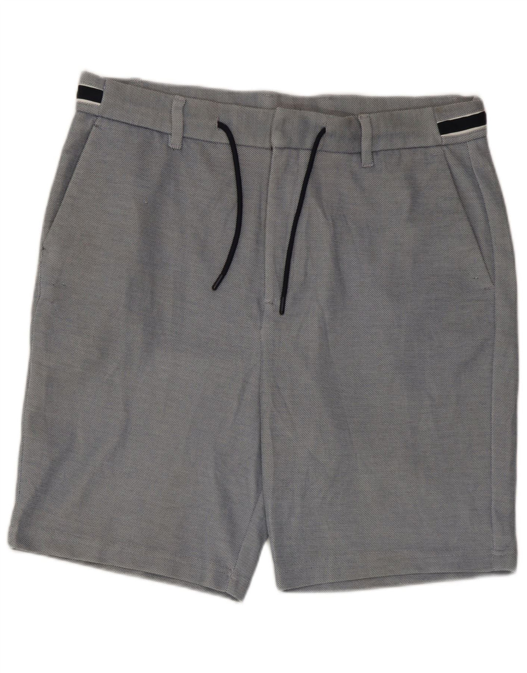 Zara Mens Chino Shorts XL W38 Azul Poliéster