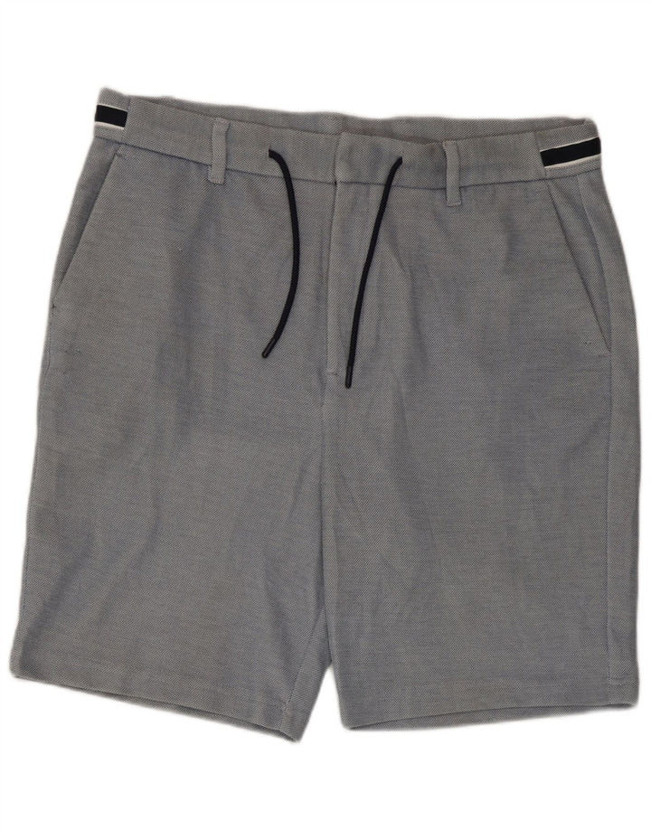 Zara Mens Chino Shorts XL W38 Azul Poliéster