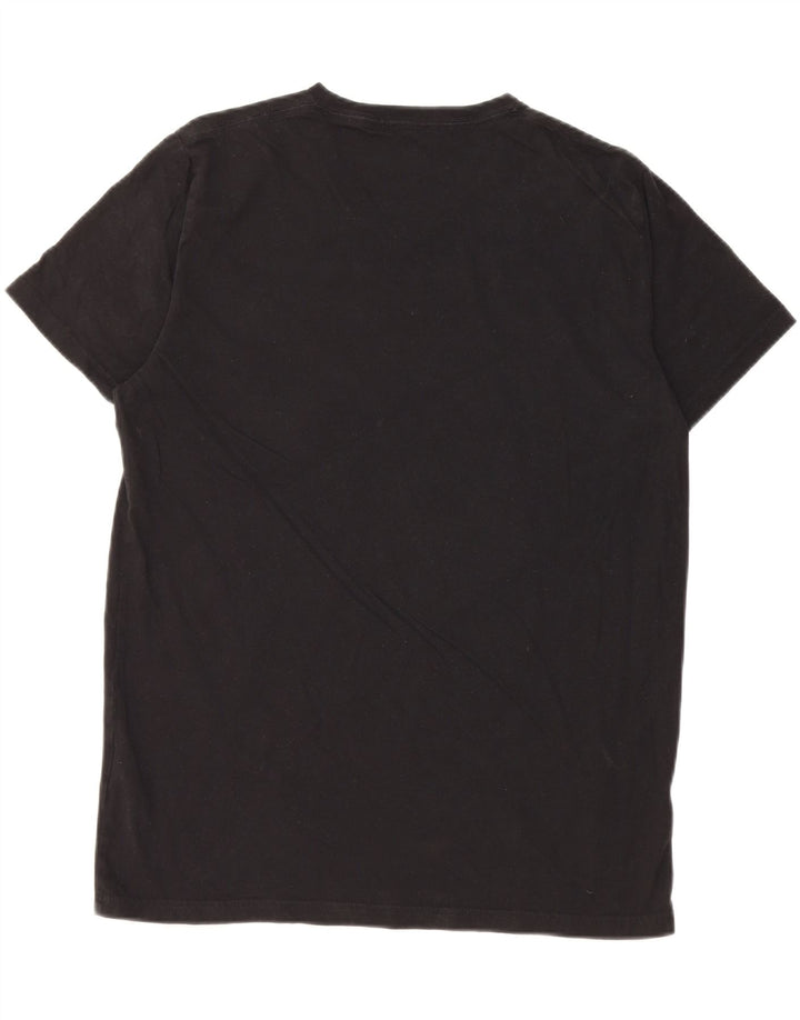 Camiseta masculina Hollister Top médio algodão preto