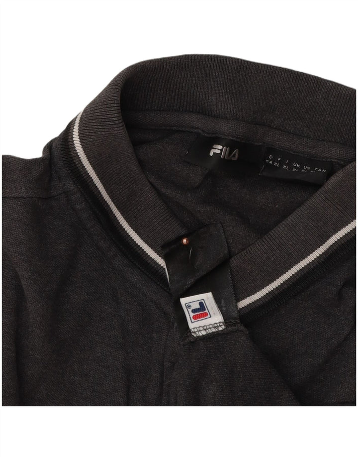 Camisa polo masculina FILA XL cinza algodão