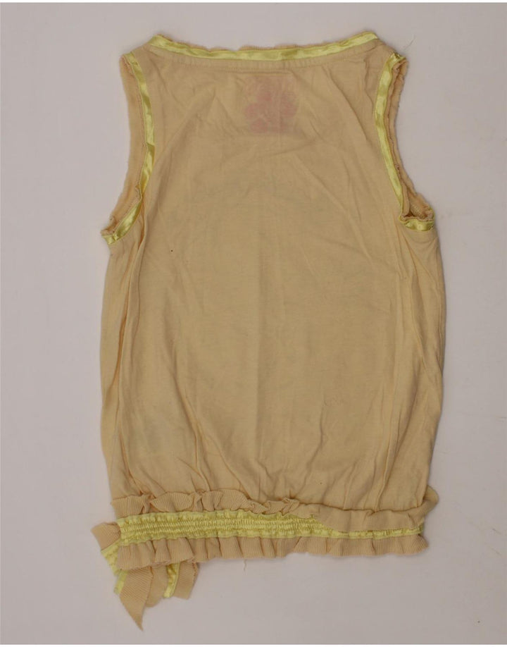 GUESS Girls Graphic Sleeveless Blouse Top 7-8 Years Beige Cotton Vintage Guess and Second-Hand Guess from Messina Hembry 