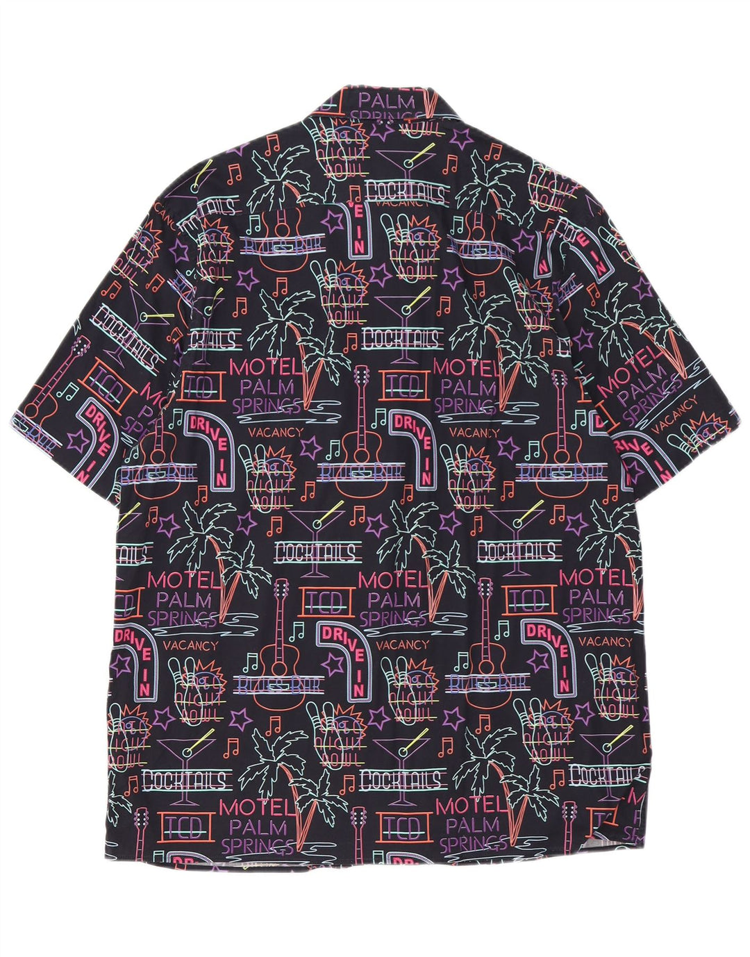 Camisa masculina gráfica Ted Baker de manga curta tamanho 5 XL multicolorida havaiana
