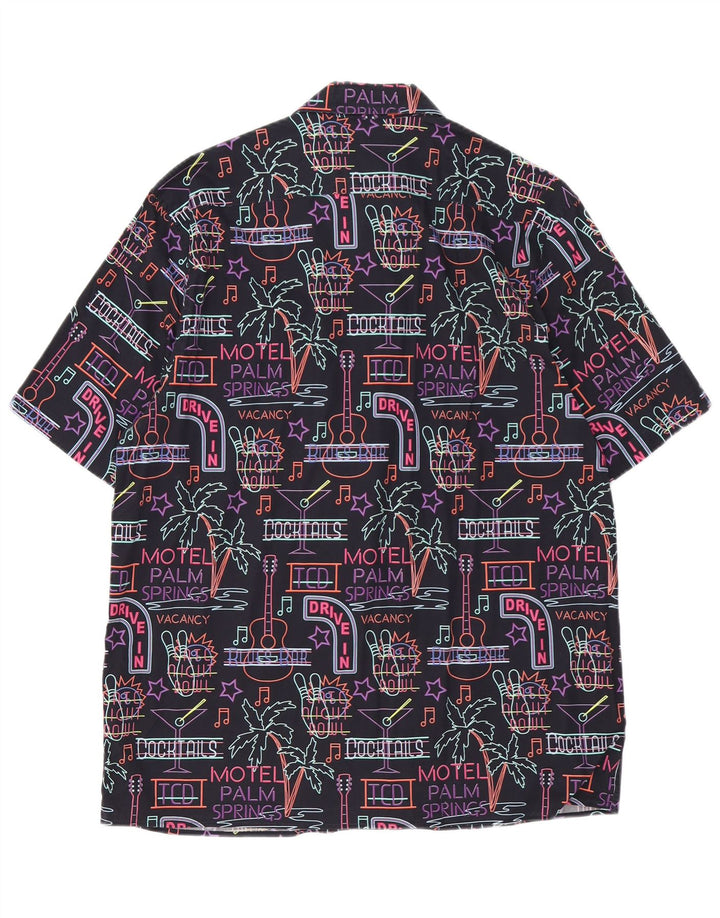 Camisa masculina gráfica Ted Baker de manga curta tamanho 5 XL multicolorida havaiana