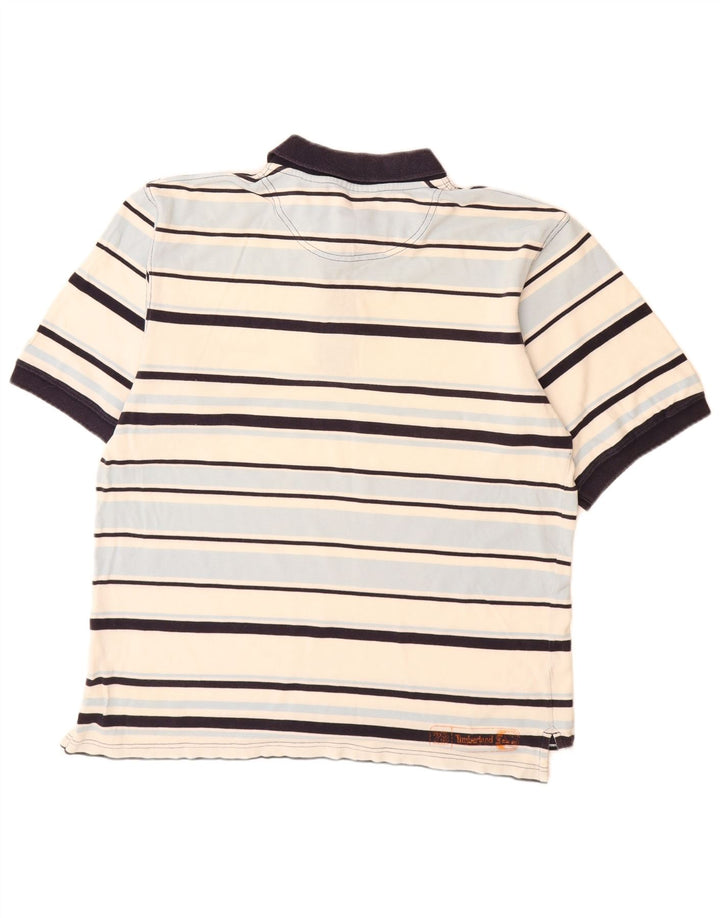 Camisa polo masculina TIMBERLAND XL de algodão listrado multicolorido