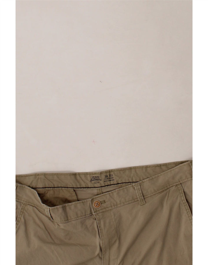 IZOD Mens Salt Water Cargo Shorts W38 XL Beige Cotton Vintage Izod and Second-Hand Izod from Messina Hembry 
