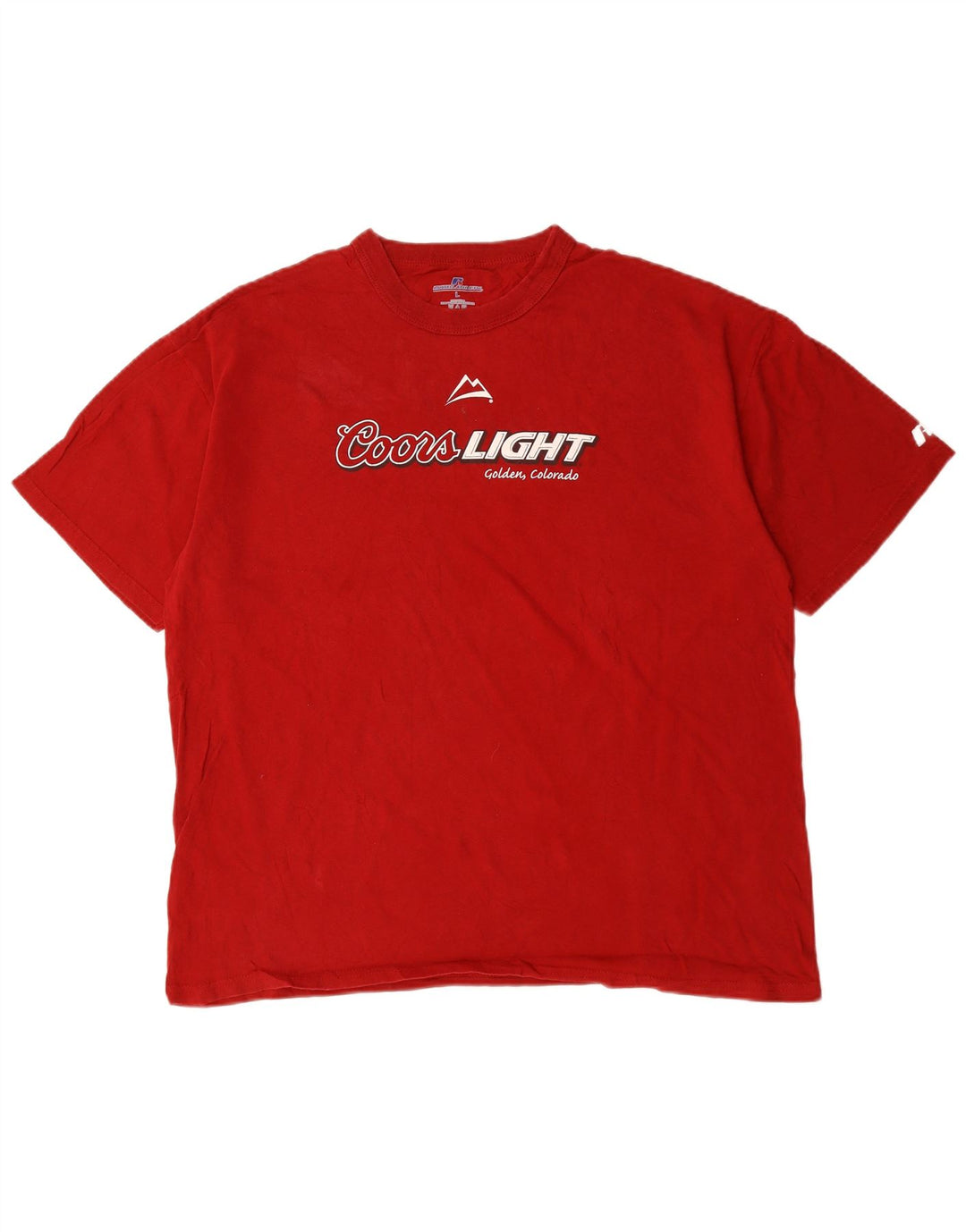 Camiseta gráfica masculina RUSSELL ATLÉTICA Top grande de algodão vermelho