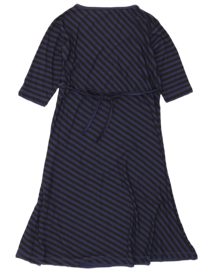 Vestido maxi feminino Fat Face UK 14 poliéster listrado azul marinho médio