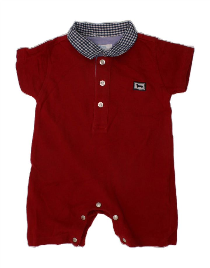 HARMONT & BLAINE Baby Boys Playsuit 3-6 Months Burgundy Cotton Vintage Harmont & Blaine and Second-Hand Harmont & Blaine from Messina Hembry 