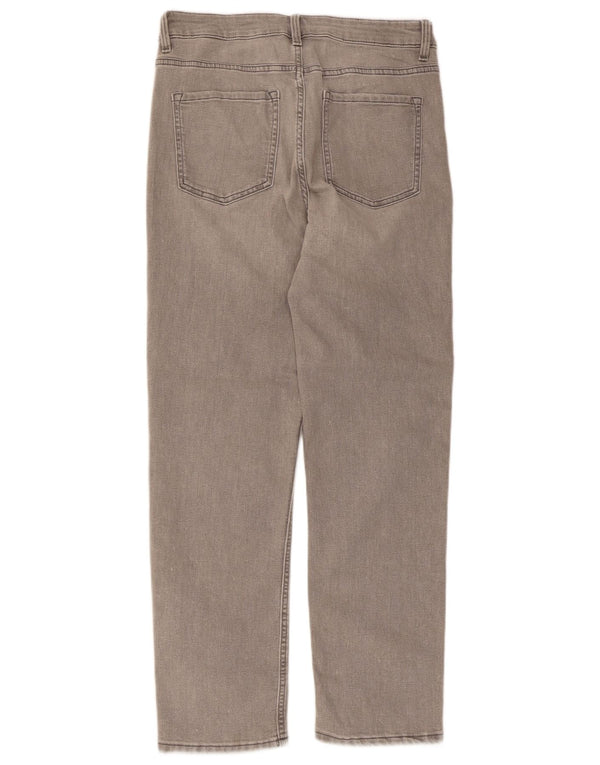 Marks & Spencer Feminino The Sienna Straight Jeans Reino Unido 12 Médio W30 L27 Cinza