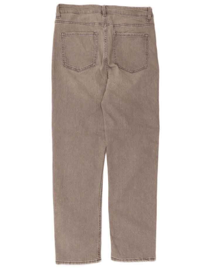 Marks & Spencer Feminino The Sienna Straight Jeans Reino Unido 12 Médio W30 L27 Cinza