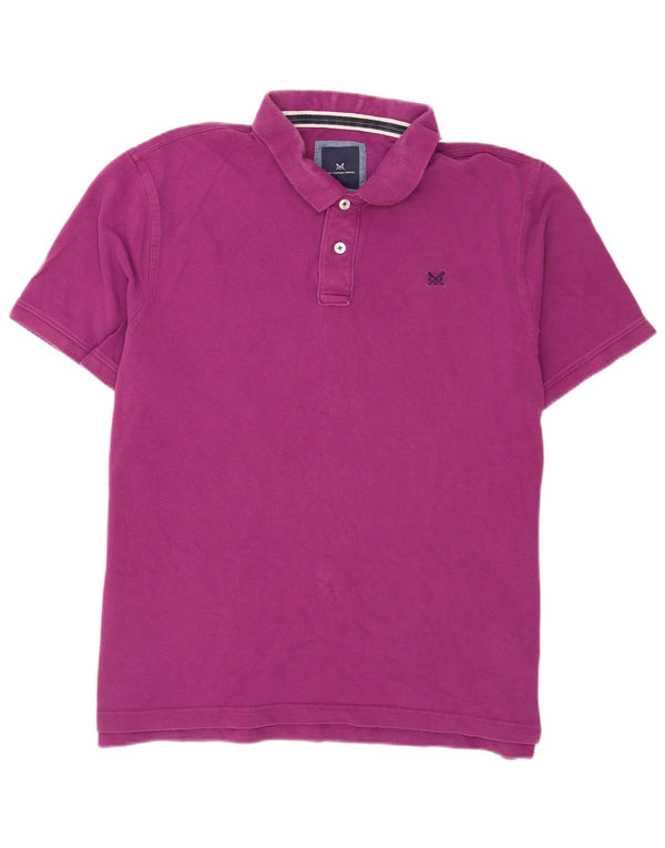 Camisa polo masculina 2XL de algodão roxo da Crew Clothing