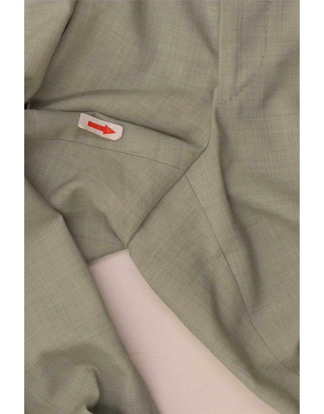 Calça de terno vintage masculina W30 L27 verde