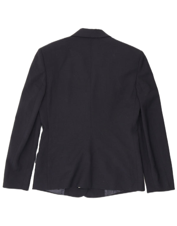 Jaqueta Blazer Feminina Benetton com 3 Botões IT 44 Poliéster Azul Marinho Médio