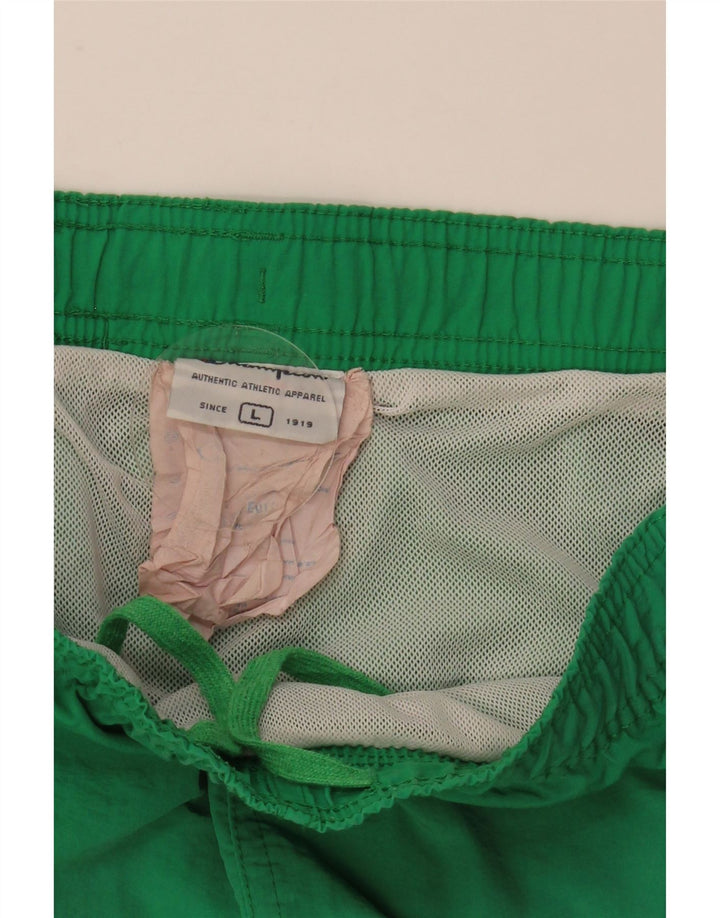 Shorts de natação masculino Champion Graphic grande verde colorblock poliéster