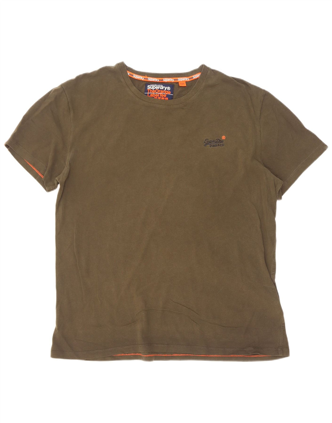 Camiseta masculina Superdry Top XL algodão cáqui