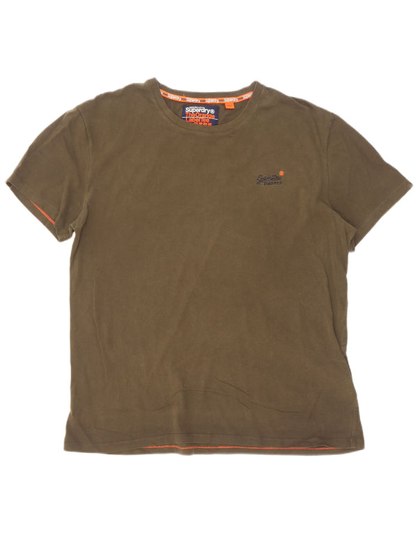 Camiseta masculina Superdry Top XL algodão cáqui