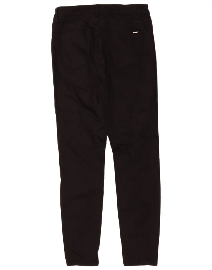 Jeans femininos Massimo Dutti cintura alta slim EU 40 médio W30 L30 preto