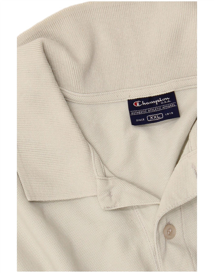 Camisa polo masculina CHAMPION 2XL algodão branco