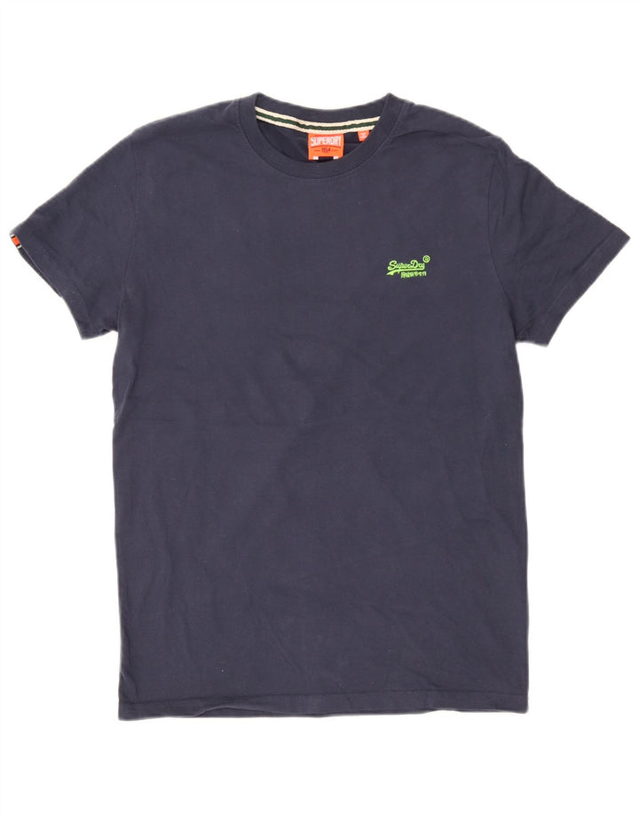 Camiseta masculina Superdry Top médio algodão azul marinho
