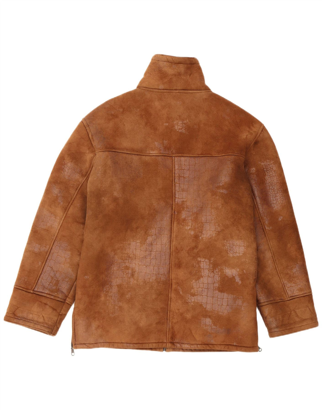 Jaqueta masculina vintage Shearling IT 48 marrom médio