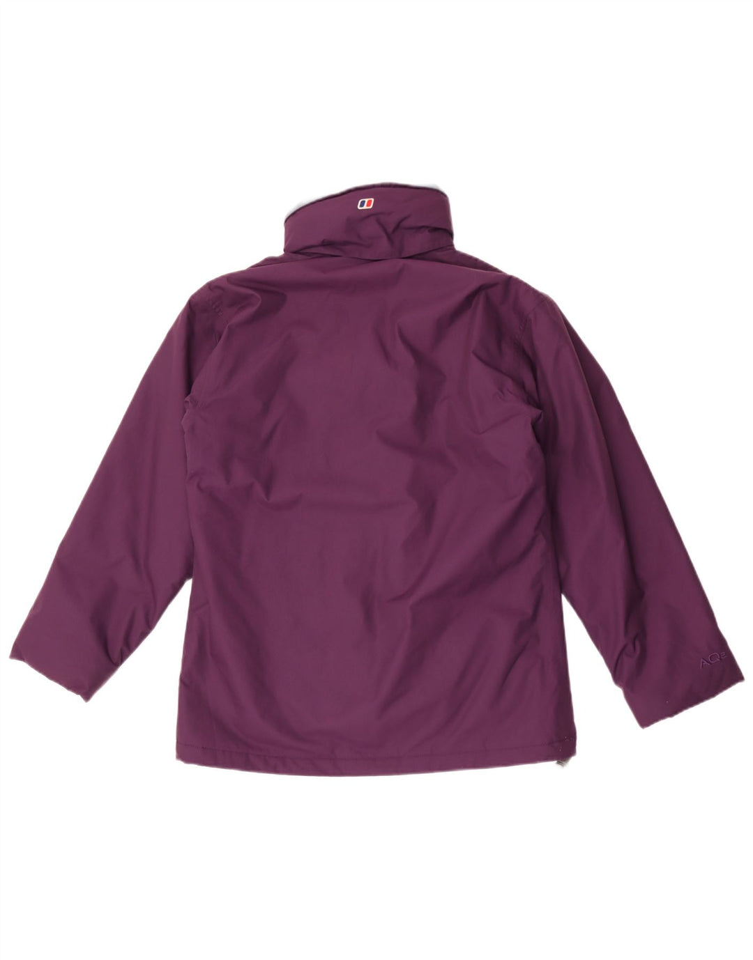 Jaqueta corta-vento feminina grande com capuz Berghaus Reino Unido 10 pequena roxa