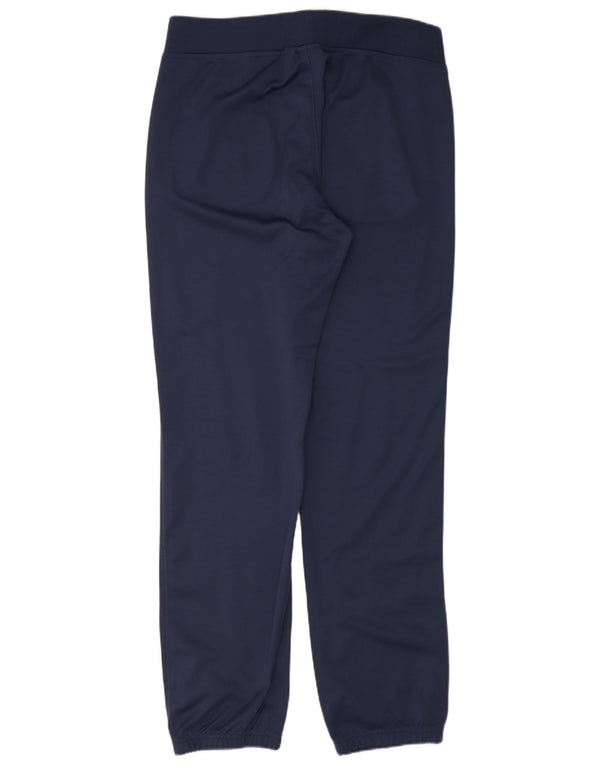 Calça de treino feminina Diadora Joggers UK 14 grande poliéster azul marinho