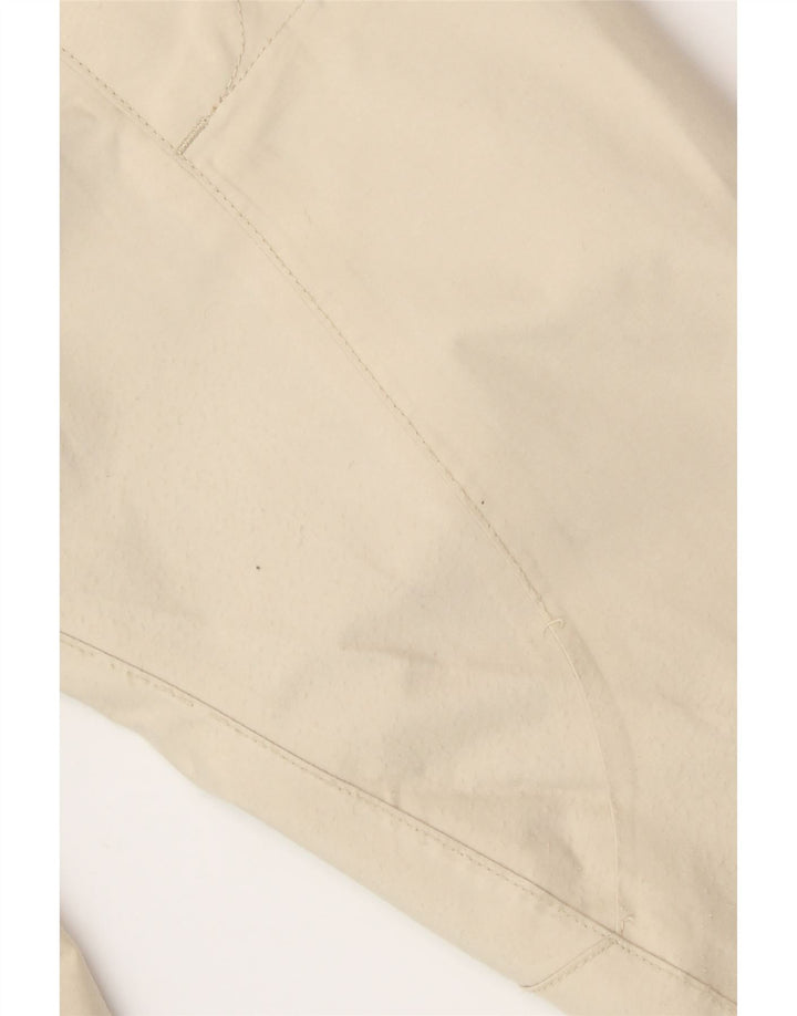 Jaqueta de chuva feminina com capuz Jack Wolfskin UK 16 grande off white poliamida